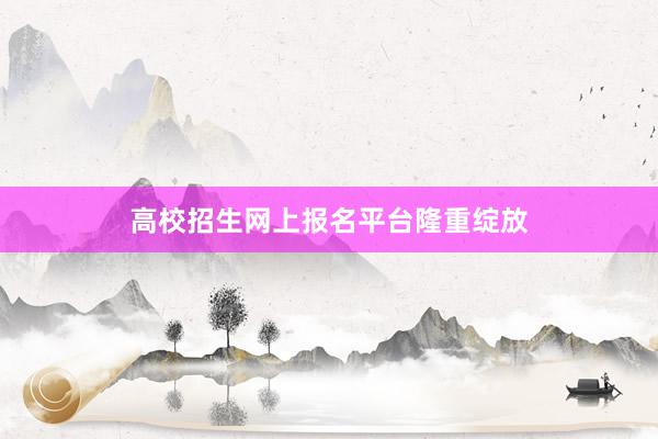高校招生网上报名平台隆重绽放